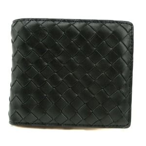 Other Mesh Leather Bifold Wallet Black Leather Short Wallet